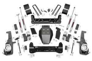 GMC Sierra 2500 HD Suspension Lift Kit - Rough Country - 5 Inch NTD - Hammer Black - '11-'19